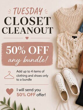 Closet Clean out!!!! SALE! SALE! 50% OFF!!